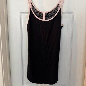 NWOT Victoria's Secret Camisole Black Lingerie Lace Back Cami Tank, Black Size M
